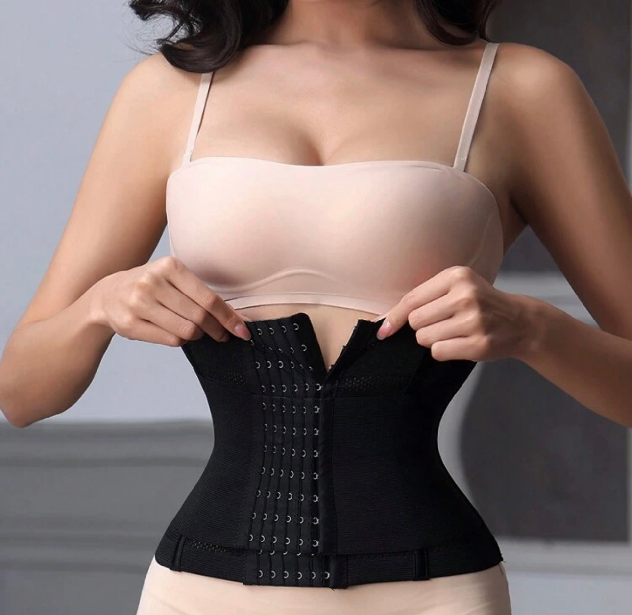 Sports Outdoor Women Waist Trainer Corsets Hook Loop Tummy Hourglass